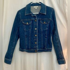 Dressbarn Classic Snap Front Denim Jacket Size M